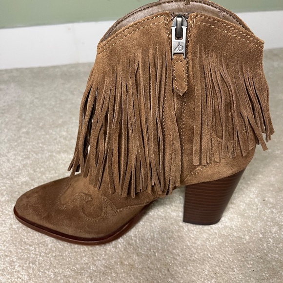 Sam Edelman Suede Western Ankle Boots - Picture 4 of 7
